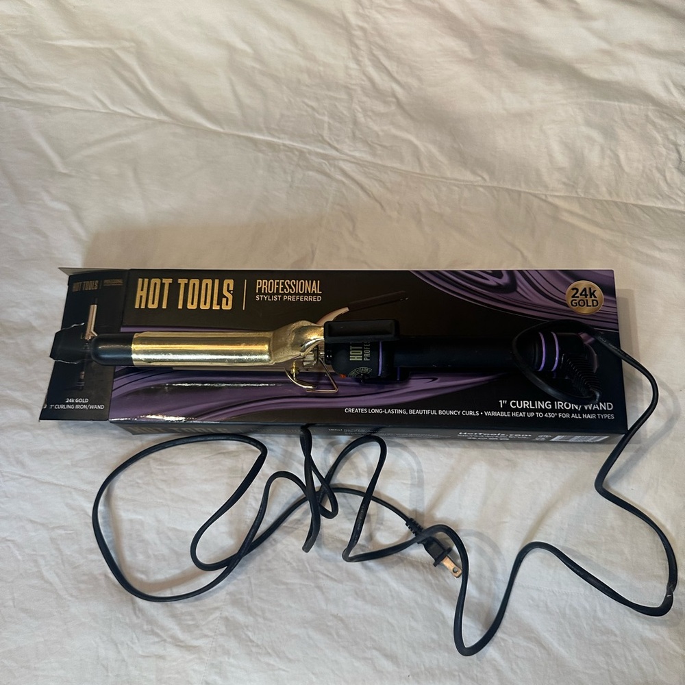 Hot Tools 24K 1” Gold Curling Iron